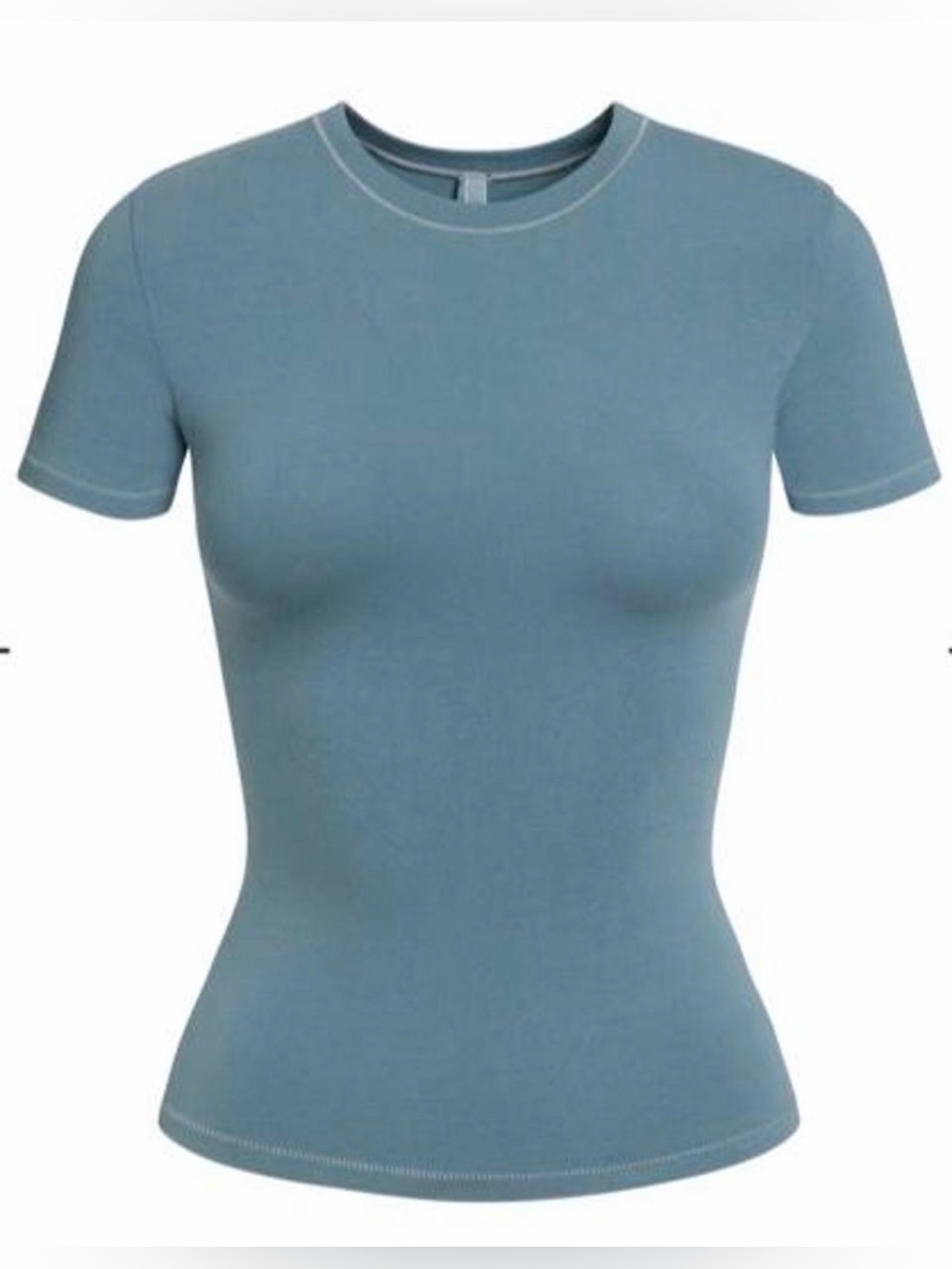Skims fits everybody tee Crew Neck Short Sleeve Top - Dusty Blue - Picture 2 of 3